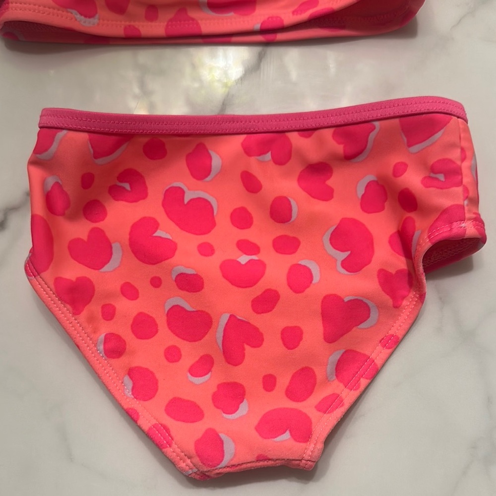 Cat & Jack Pink Heart Kids Swim Bikini - Picture 4 of 7